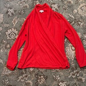 LOFT Red Cowl Neck Sweater
